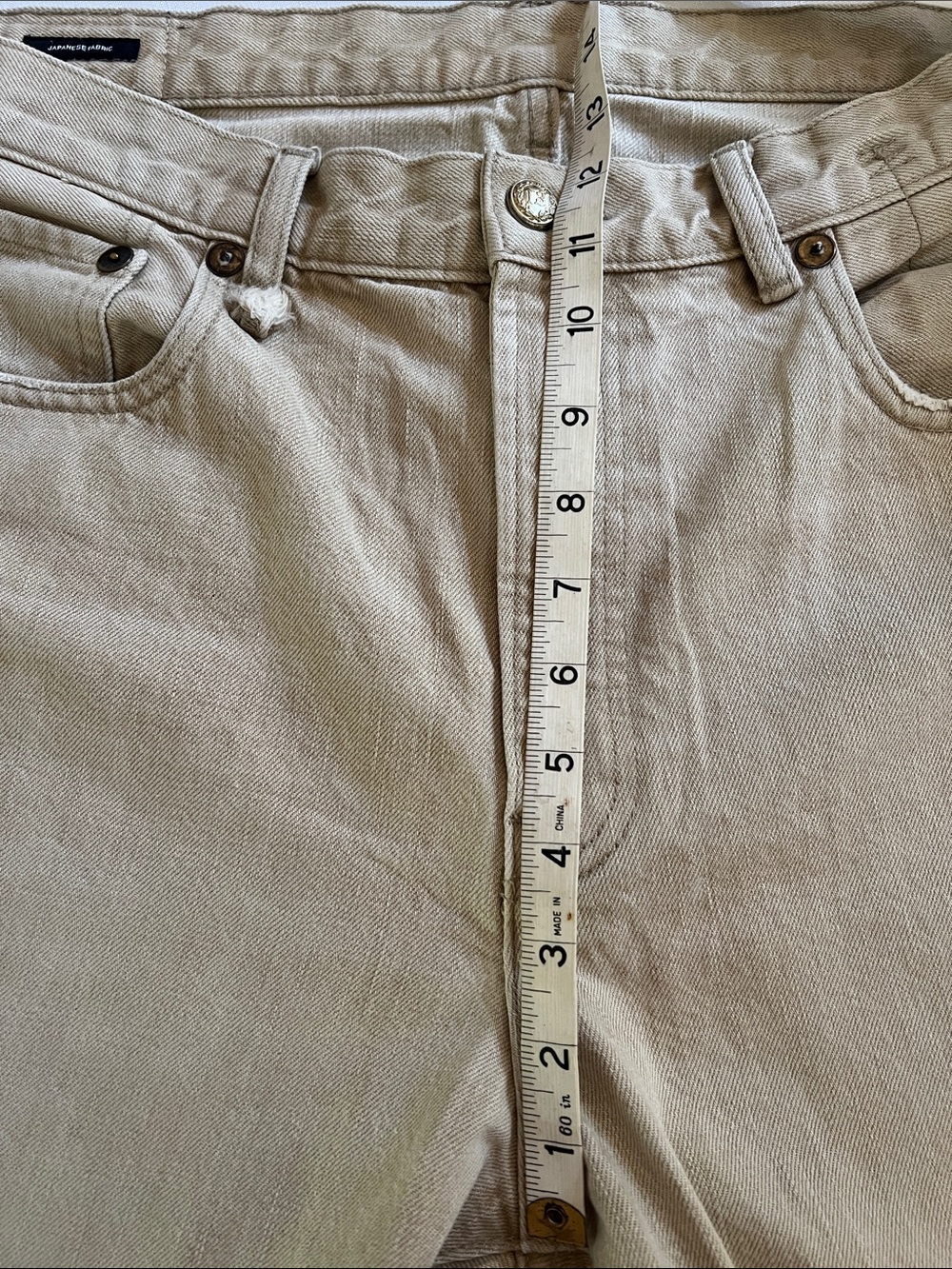 R13 Boyfriend Jeans - Harlyn Khaki Casual Japanese Denim size 31 - Picture 8 of 12